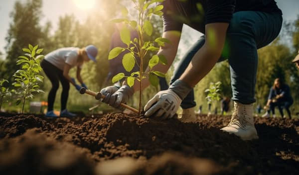 maraîchers en travail de plantation